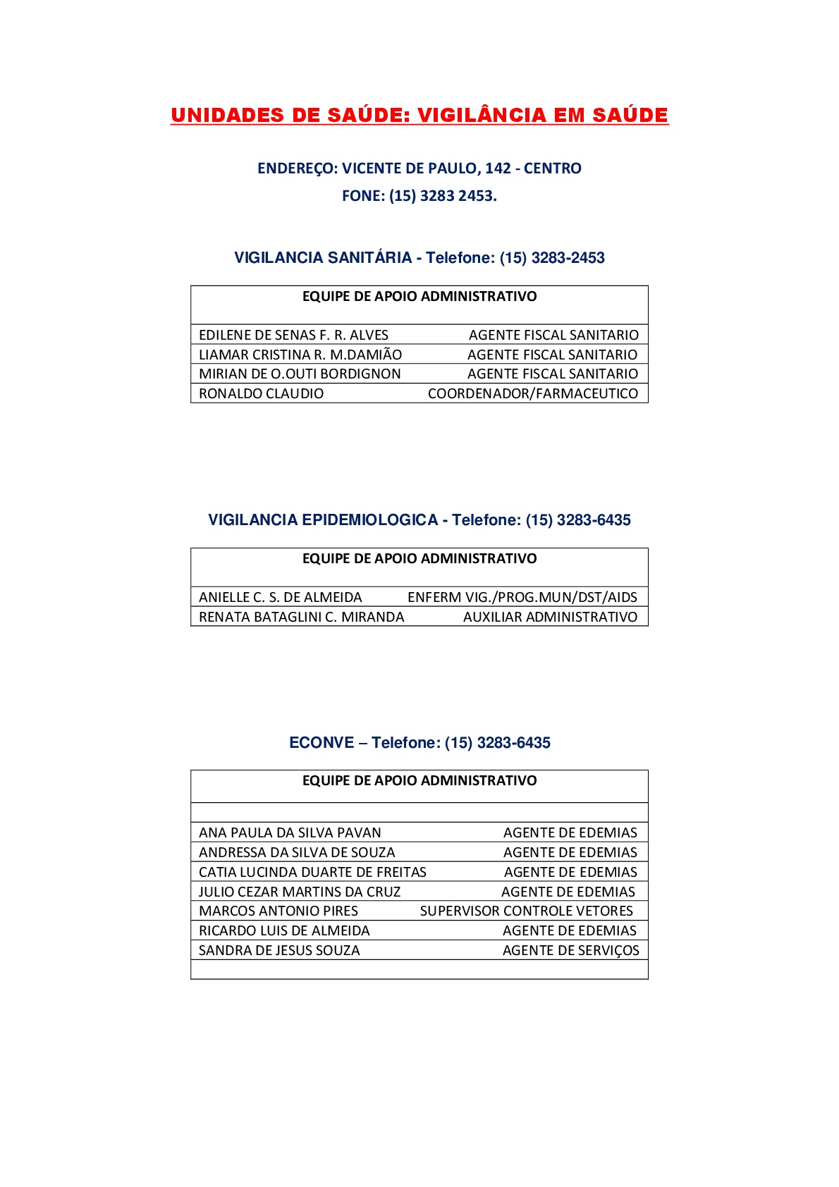 UNIDADES BÁSICAS DE SAÚDE