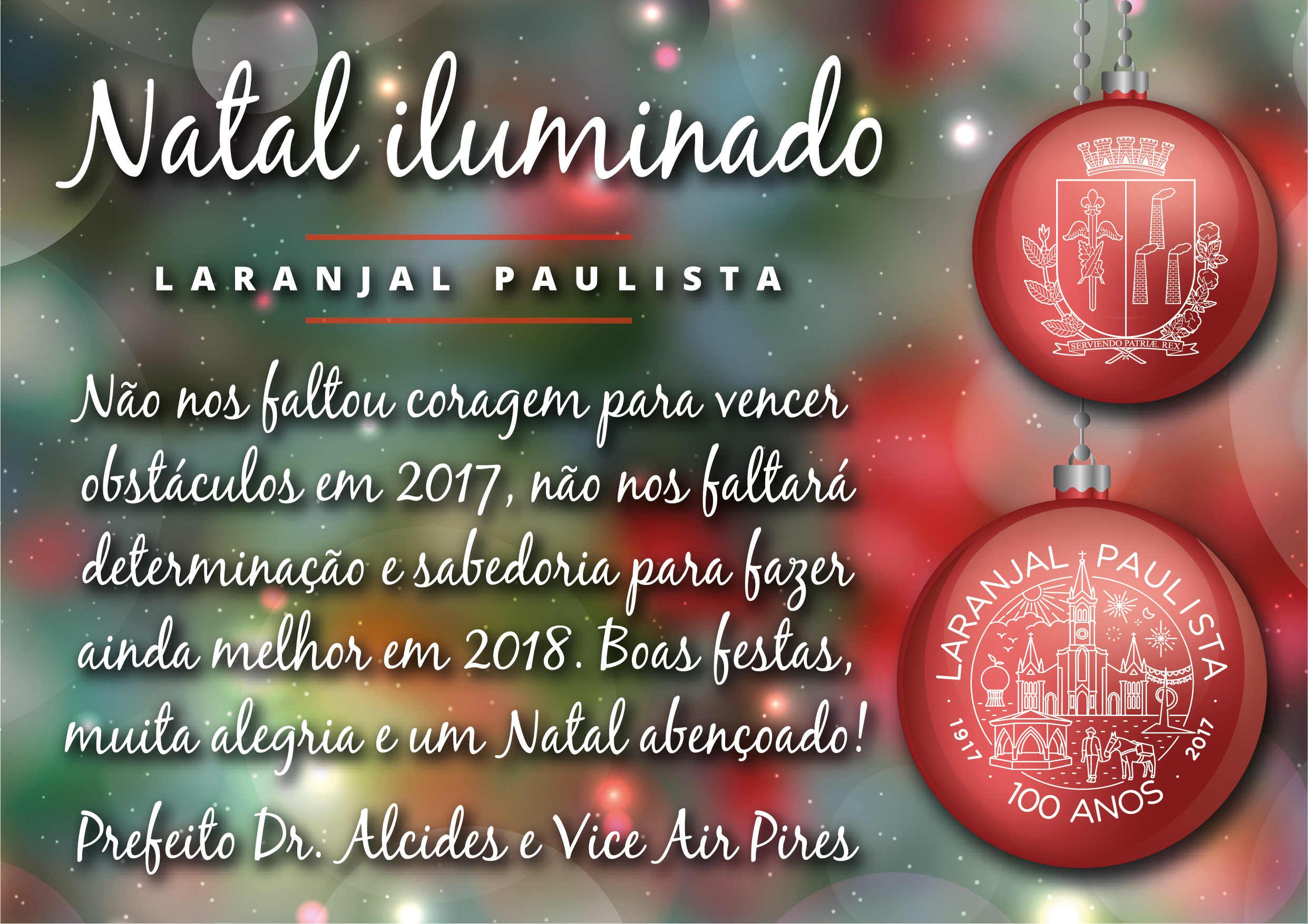 Boas festas, muita alegria e um Natal abençoado a todos! - Prefeitura do Município de Laranjal Paulista Boas festas, muita alegria e um Natal abençoado a todos! - Prefeitura do Município de Laranjal Paulista