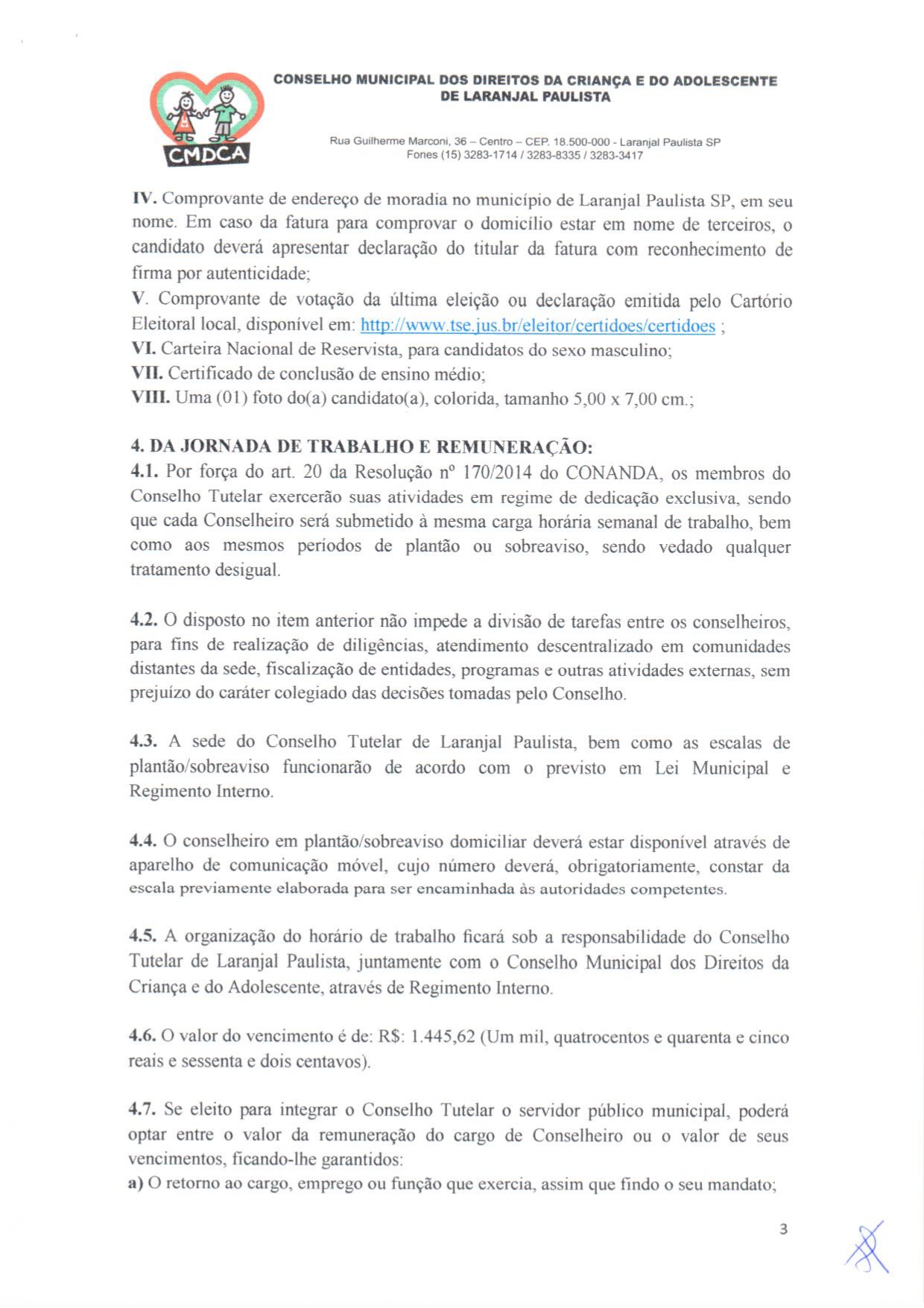 Eleições Unificadas para o Conselho Tutelar - Edital - CMDCA - nº 01/2019