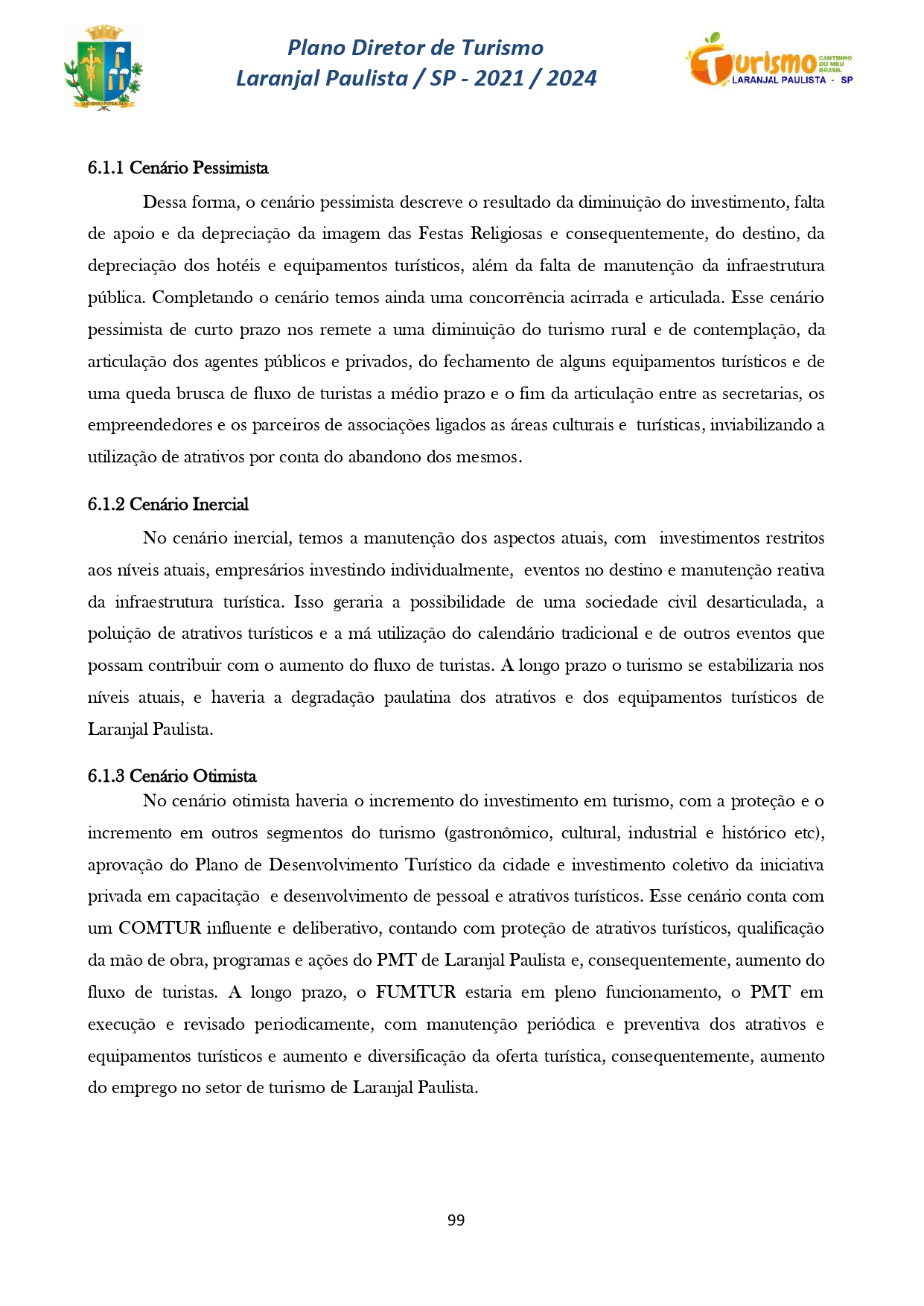 Plano Diretor de Turismo Laranjal Paulista - SP - 2021/2024