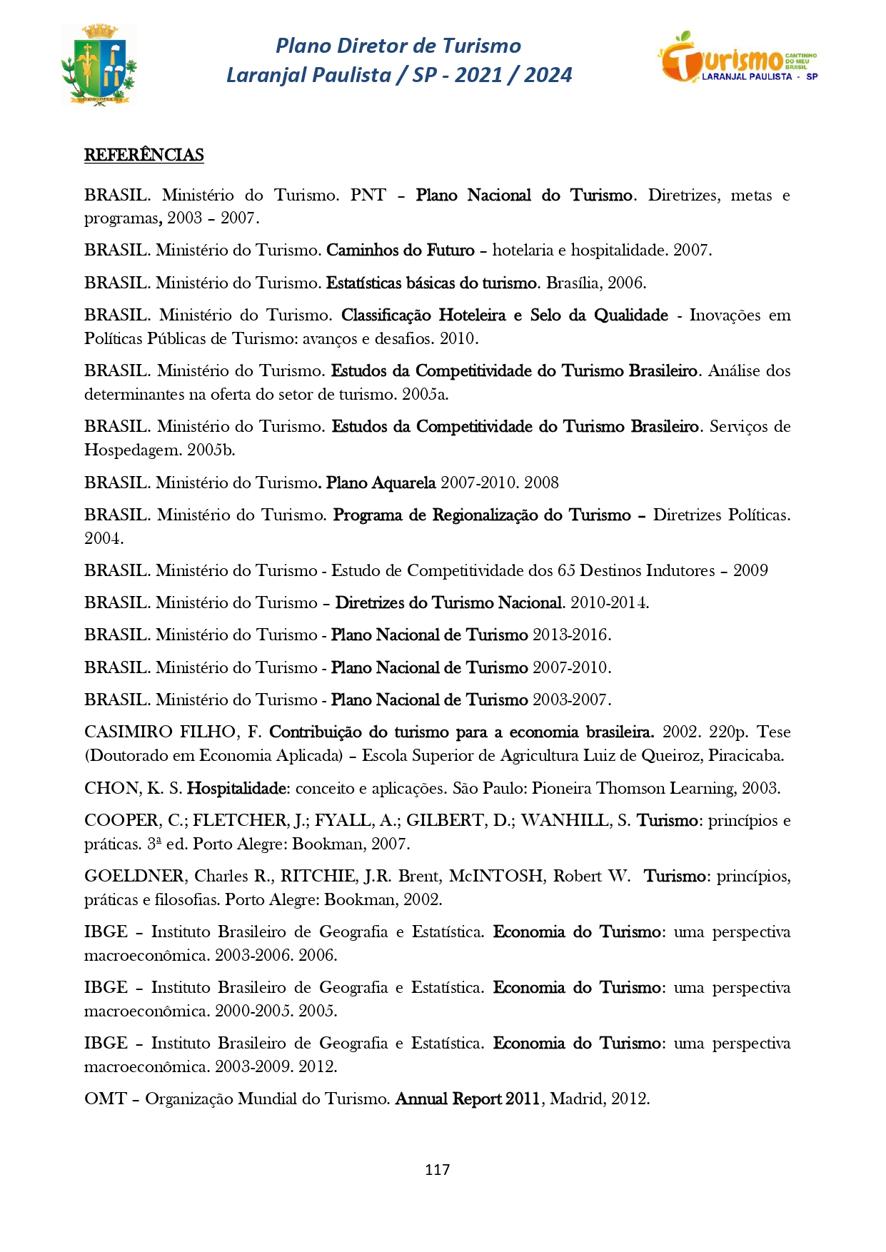 Plano Diretor de Turismo Laranjal Paulista - SP - 2021/2024