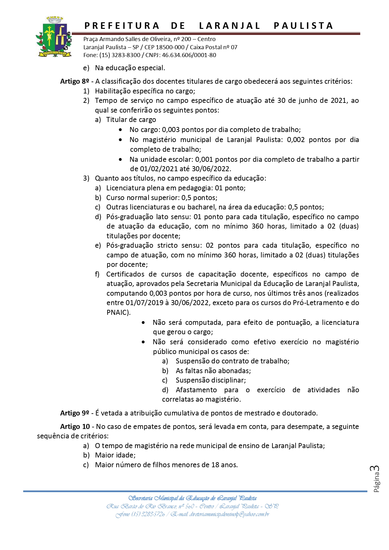 Instrução normativa SME nº 006/2022