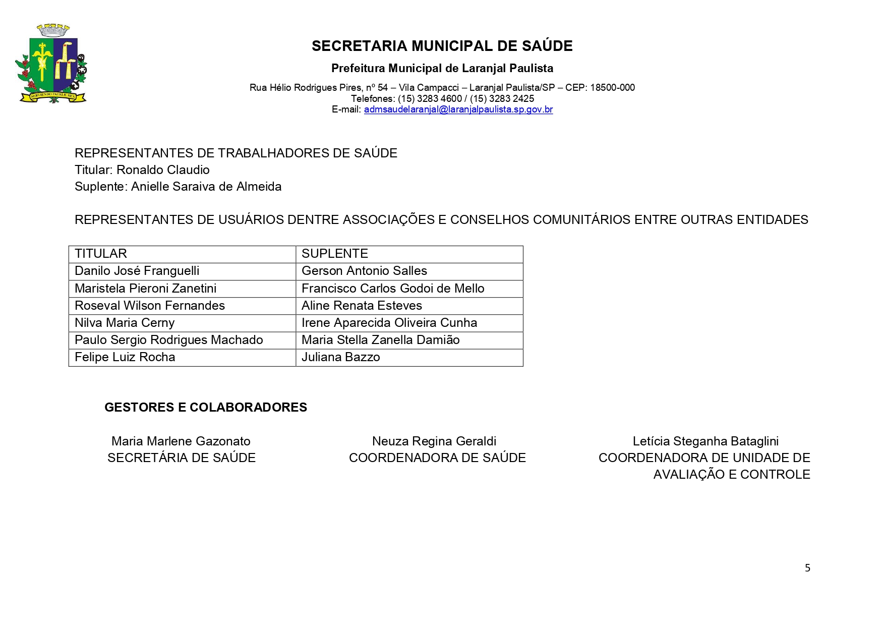 Plano Municipal de Saúde 2022 a 2025