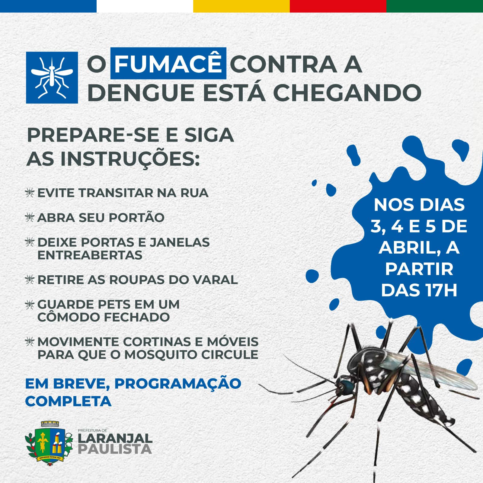 O fumacê contra a dengue está chegando!