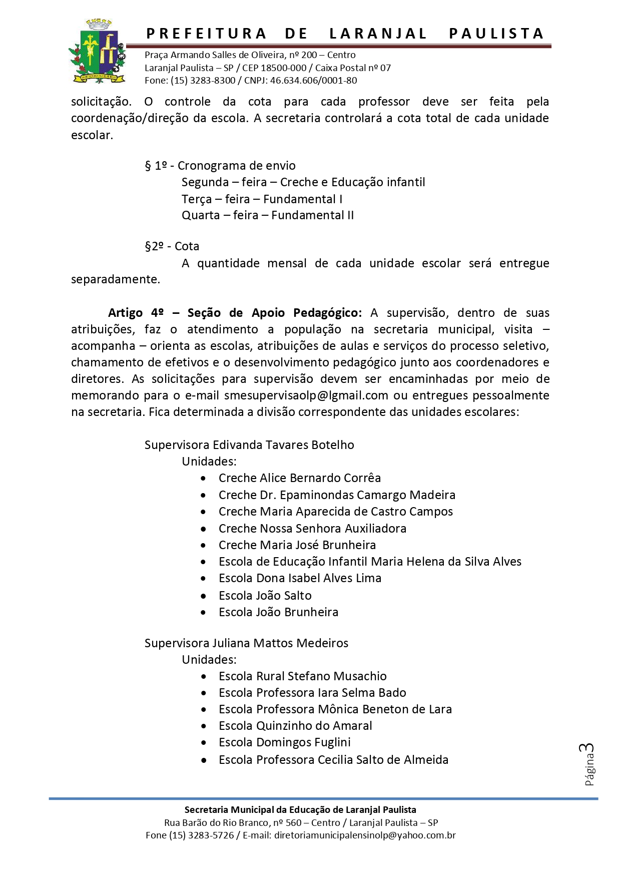 Instrução normativa SME nº 002/2023