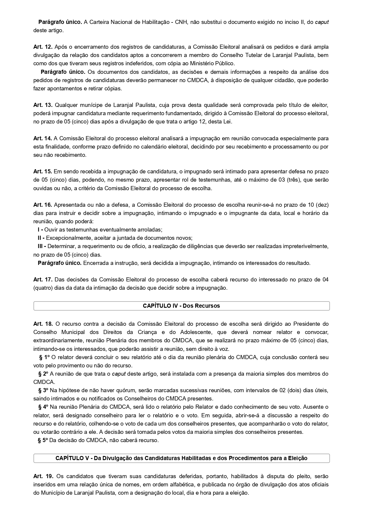 Lei Municipal nº 3.267/2019 