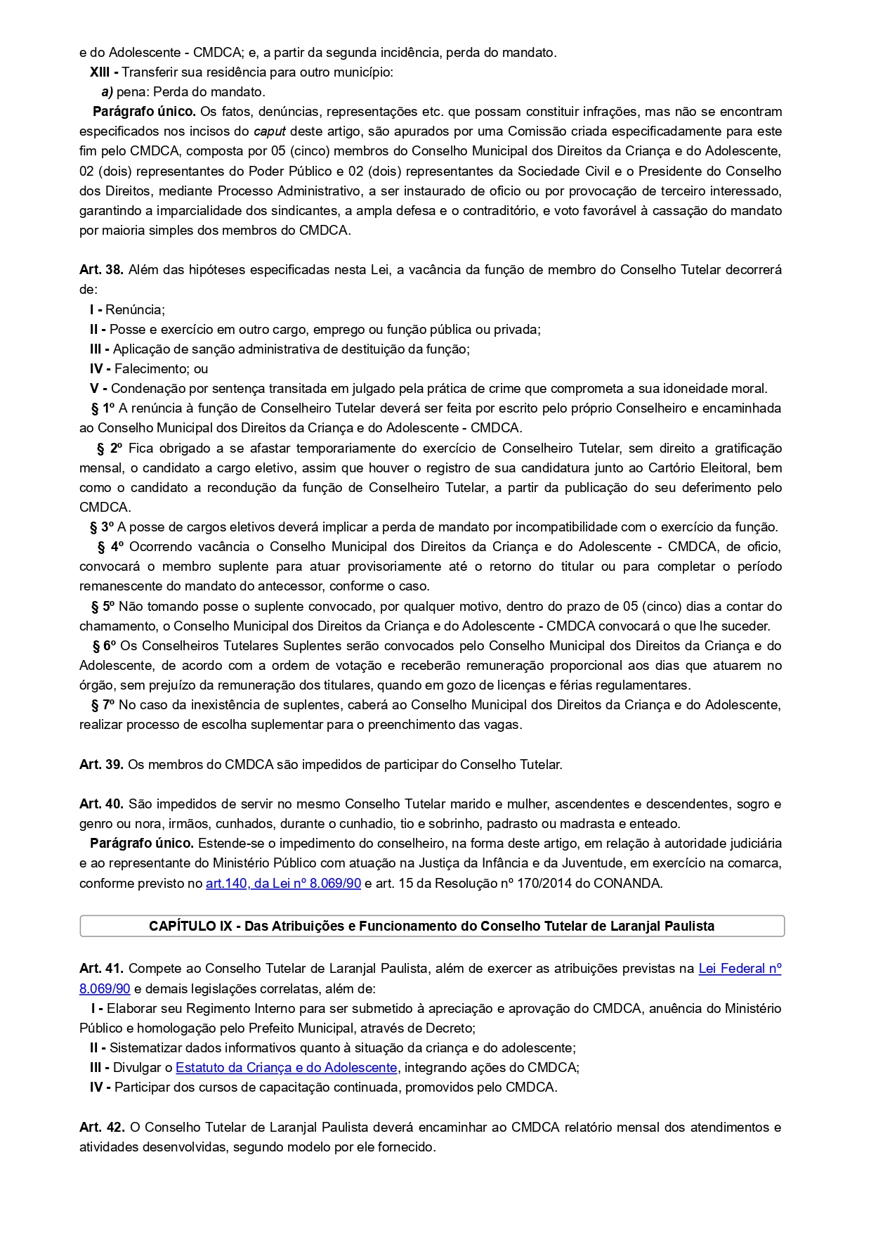 Lei Municipal nº 3.267/2019 