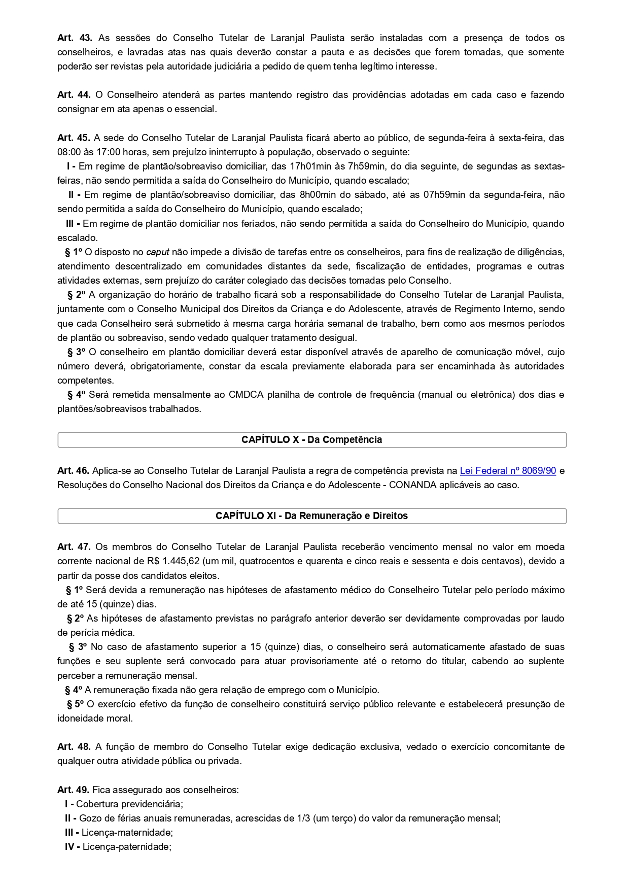 Lei Municipal nº 3.267/2019 