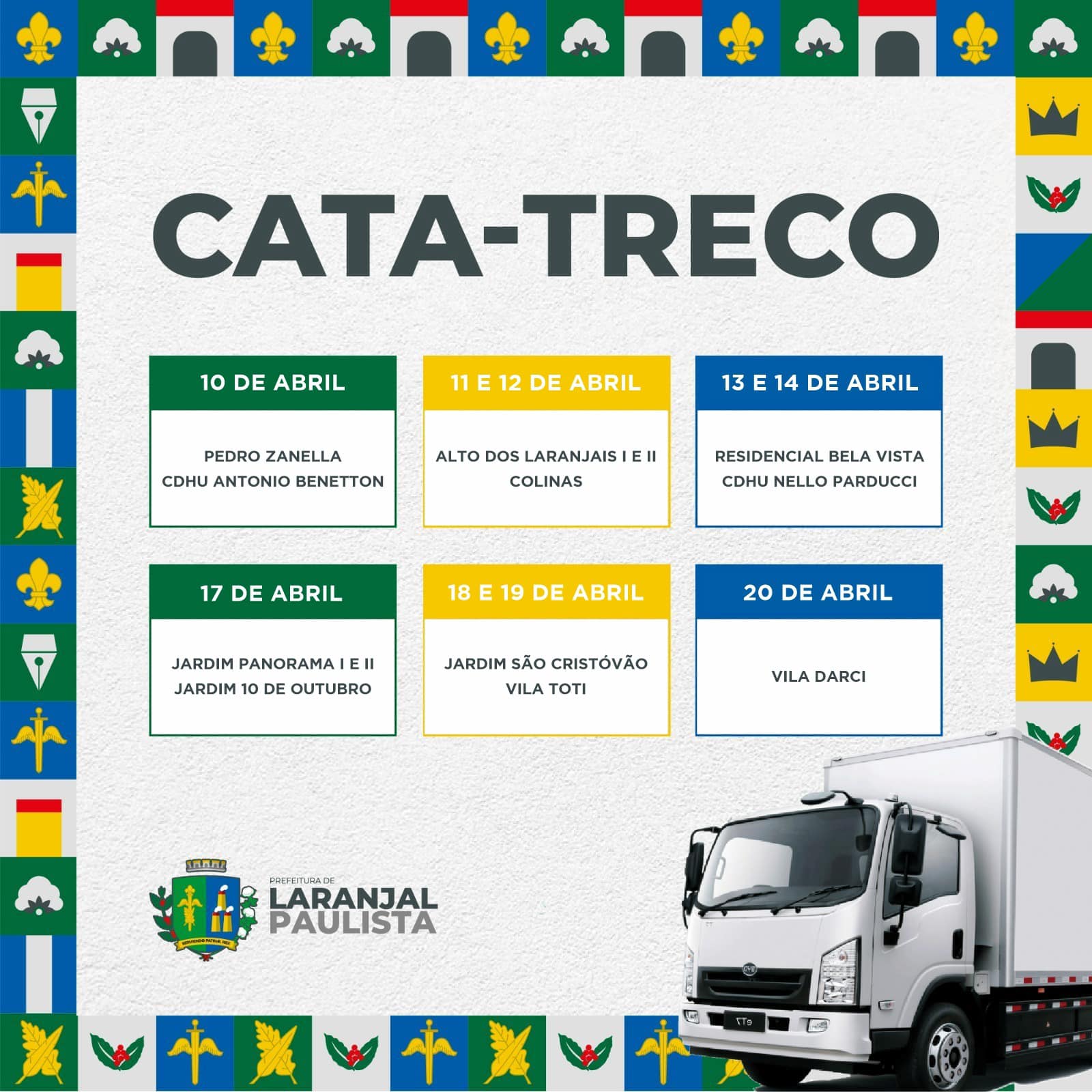 Confira o cronograma do Programa Cata-treco